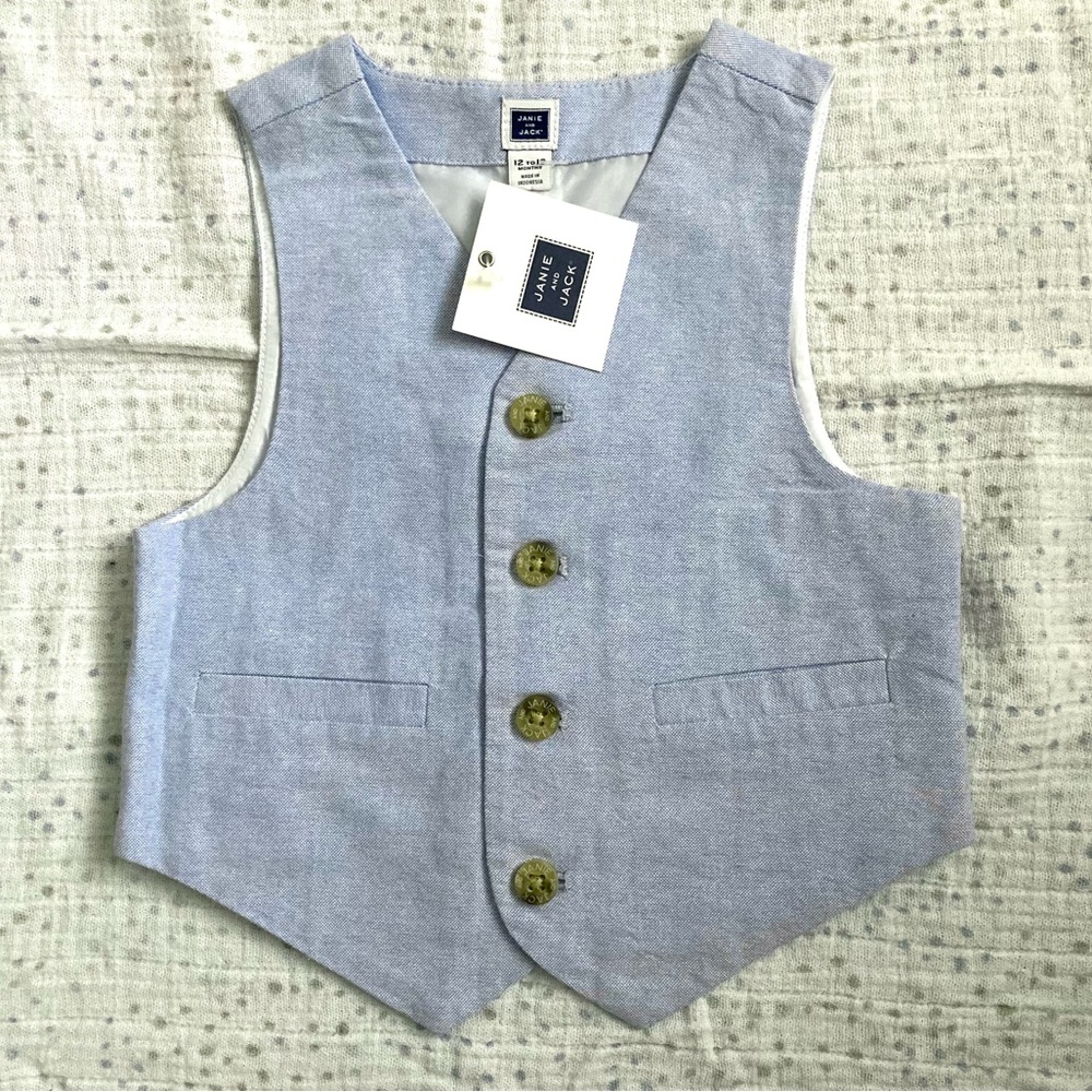NWT Janie and Jack Special Occasion Oxford Vest
